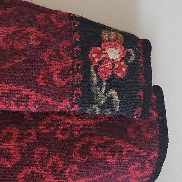 Icelandic Design Sweater Lined Jacket Red Size S - Picture 3 of 8